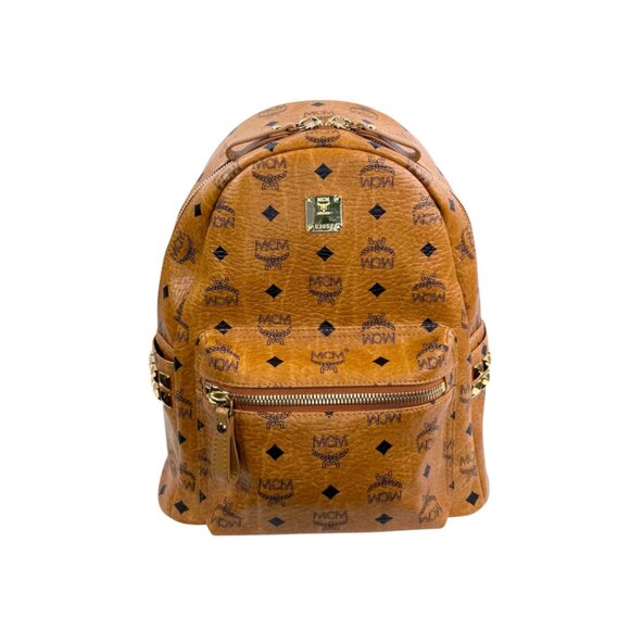 MCM Stark Side Studs Small Backpack in Cognac - Picture 1 of 16